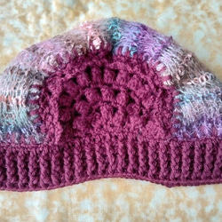 スーパーイマジネーションという糸に、花モチーフを編みつけた、帽子～～！！Ａ 9枚目の画像