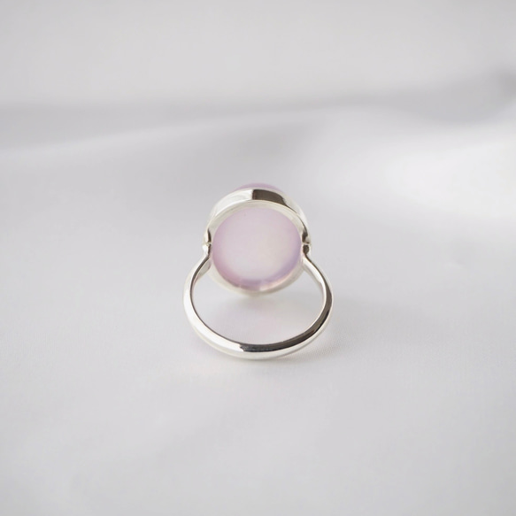 Pink purple chalcedony ring -桜 ピンクパープルカルセドニー カルセドニー 春 重ね付け- 5枚目の画像