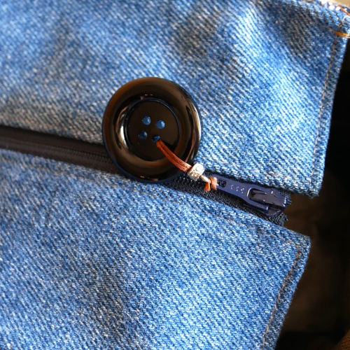 Wallet shoulder bag／デニムリメイク ショルダーバッグの作り方】形が変えれるリメイクアレンジ ｜How