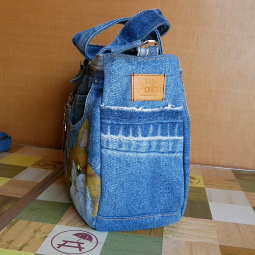 デニム リメイク ショルダーバッグ 簡単ショルダー ジーンズリメイクEasy shoulder jeans remake