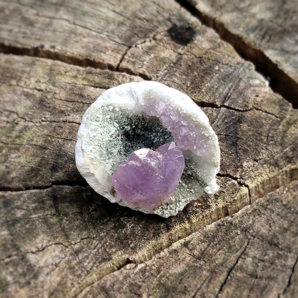 限定品】かぐや姫水晶◇福島県産希少アメシスト18mm 天然石 HAYSTONE