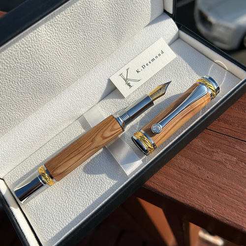 世界に1本だけ】長寿の木・屋久杉の万年筆 8-23 ペン・筆記用具 金井