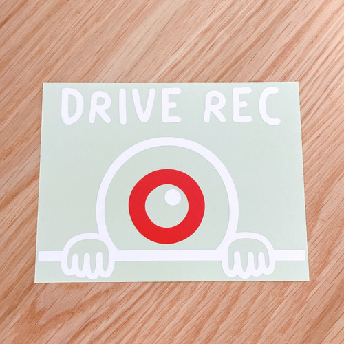ドラレコ カッティング ステッカー 目玉くん ドライブレコーダー 車