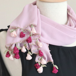 [Made to order] OYA Chiffon shawl [ROSE] Foggy Rose 第3張的照片