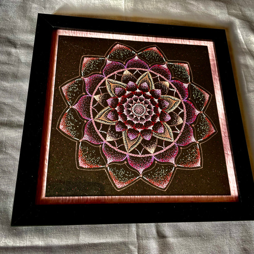 宇宙に咲く花 点描曼荼羅 絵画 kiseki 通販 15469982｜Creema(クリーマ)