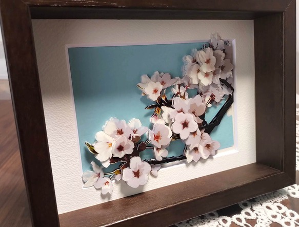 シャドーボックス：桜（完成品） 3枚目の画像