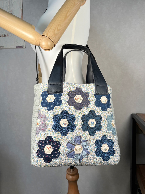 ヘキサゴンのワンパッチで作るトートバッグ | すべての商品