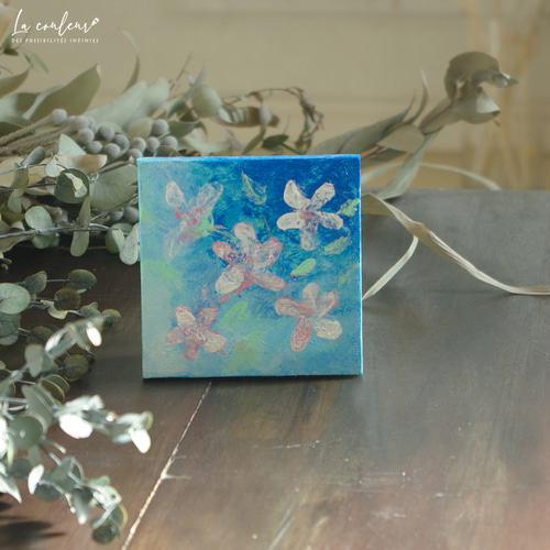 原画】抽象画 春桜II 10cm角 送料無料 絵画 La couleur 通販