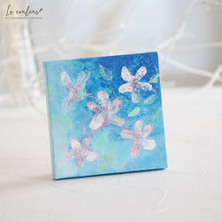 原画】抽象画 春桜 10cm角 絵画 La couleur aya 通販 15470229｜Creema