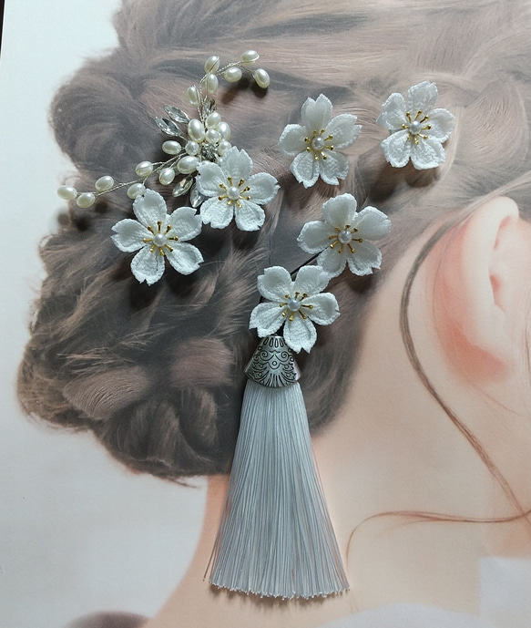 つまみ細工 成人式 卒業式 結婚式 ウェディング 袴 前撮り 髪飾り