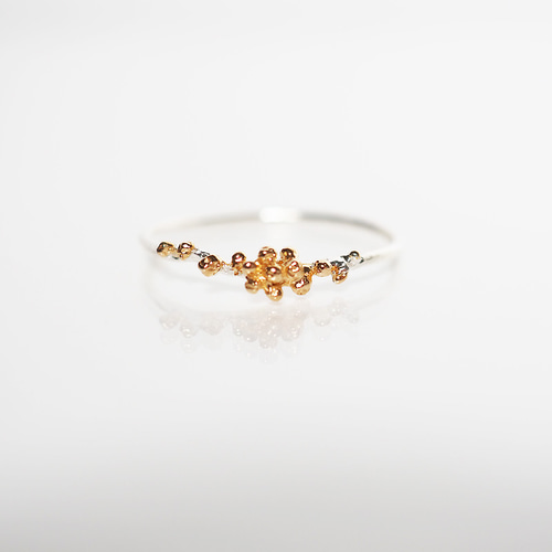 ミモザモチーフ　リング&バングル ミモザのリング / Mimosa ring | atelier mozu