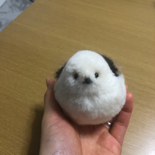 数量限定セール  羊毛フェルト シマエナガ 野鳥 手乗り 羊毛フェルト a.natsu 人形
