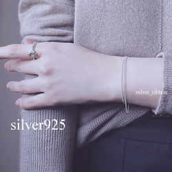 silver925　3連　ブレスレット　＊　ボールチェーン　ネックレス　華奢　人気　シンプル　綺麗 1枚目の画像