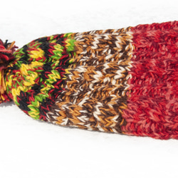 手織りのピュアウールハット/ニットニットハット/インナー起毛手編みウールハット/ウールハット - 北欧 ストロベリーカラー 誕生 7枚目の画像