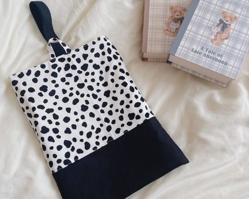 カラーが選べる】ダルメシアン 上靴入れ シューズケース 上履き袋 ぷち