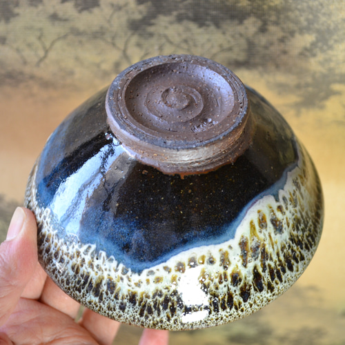 新着！】 孔雀釉 飯碗大 お茶碗 ご飯茶碗 ☆萩焼き 陶器 茶碗・めし碗