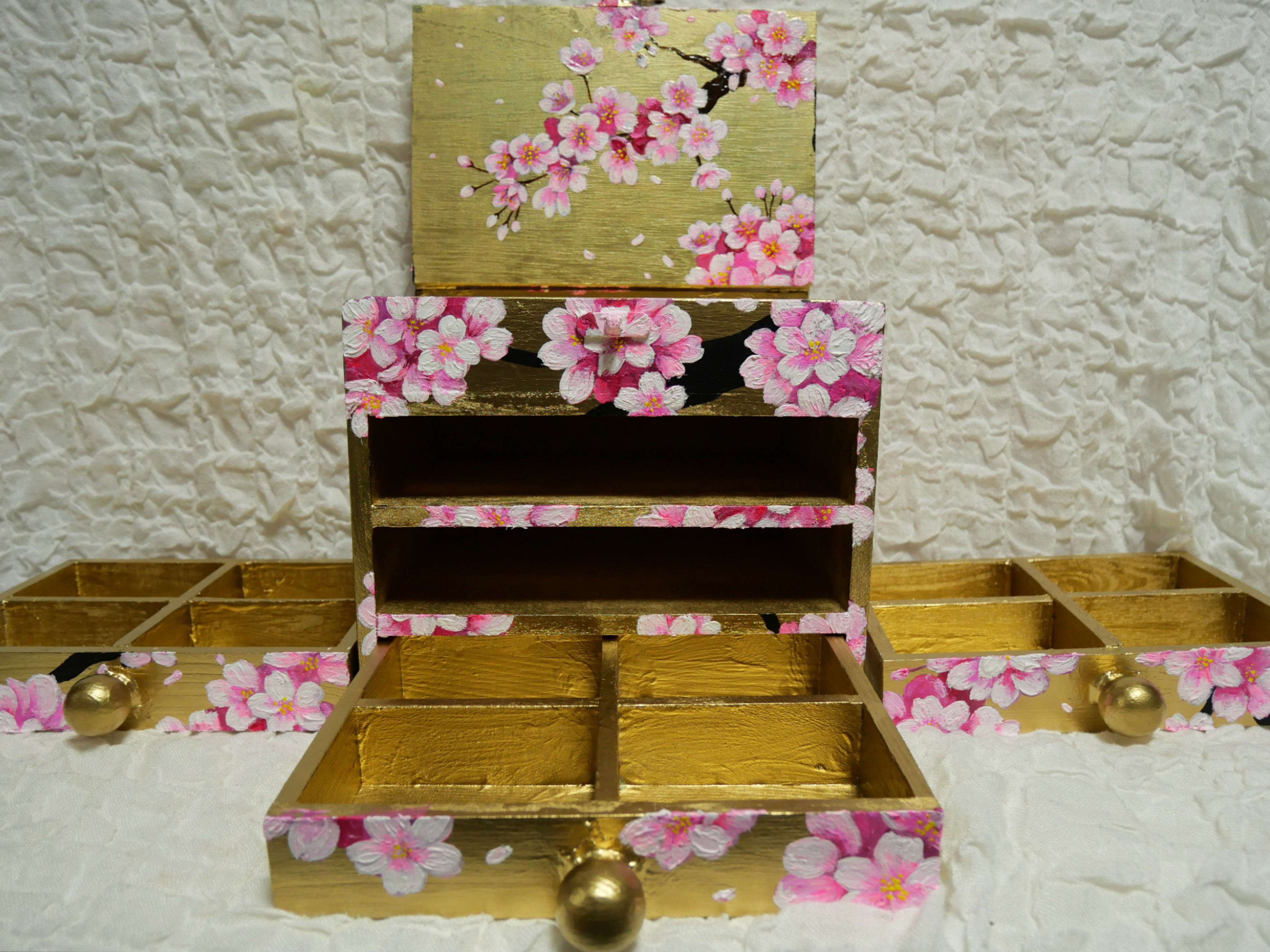 油絵 【桜タンスオーダーページ】 アクリル絵具、油絵具
