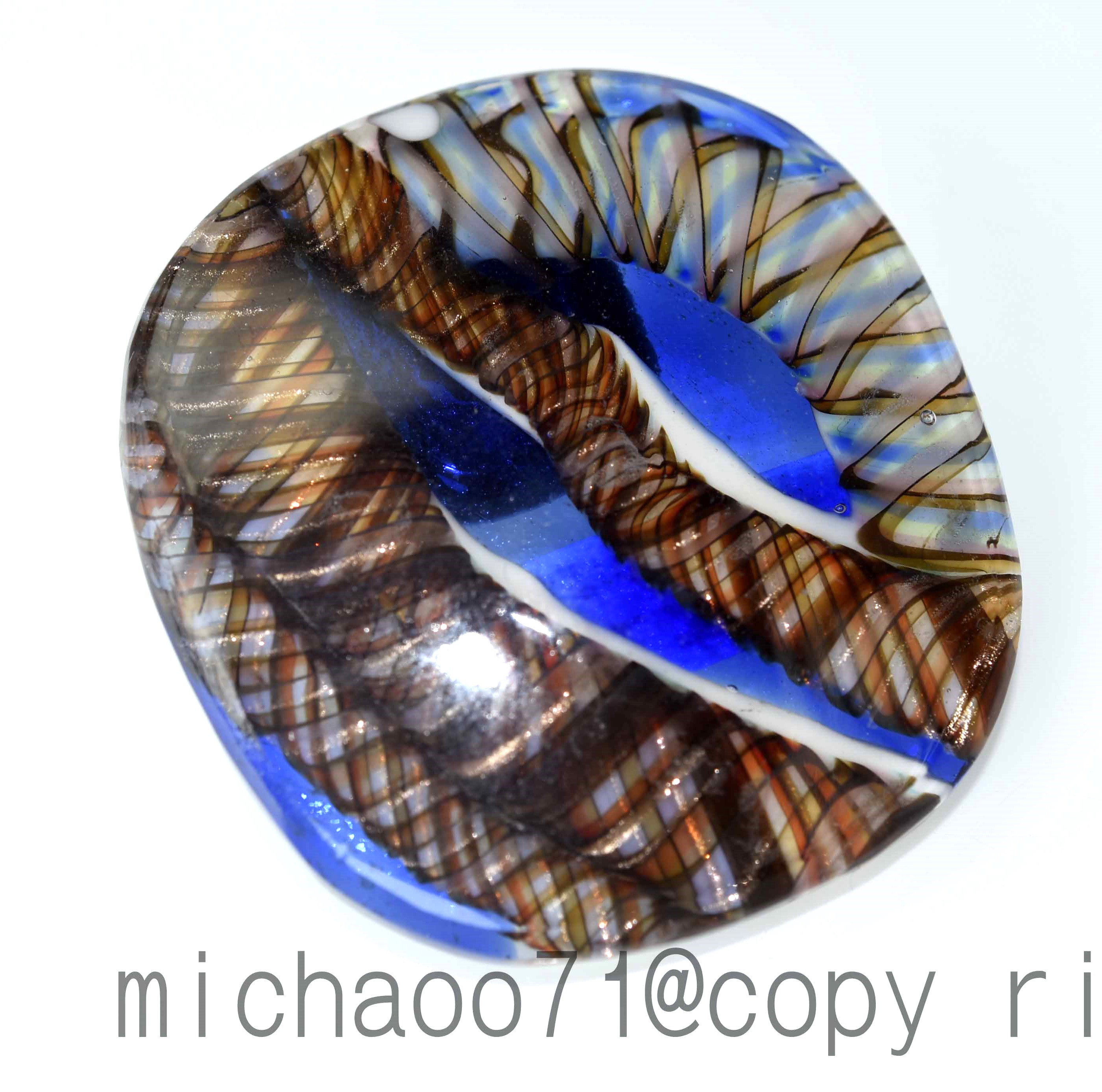 ガラスのジュエリー　碧彩ペンダントトップ　ｙ1749-479m　pendant top