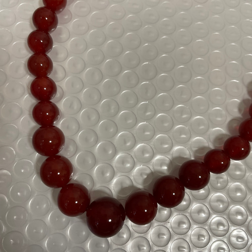 レッドアゲートネックレス 赤瑪瑙 ネックレス・ペンダント handmade