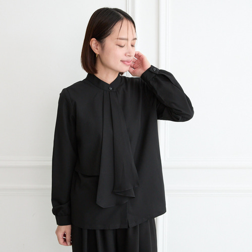 大きいサイズ！DAMA collection ボウタイブラウス　ブラック　13 大きいサイズ！DAMA collection ボウタイブラウス ブラック 13