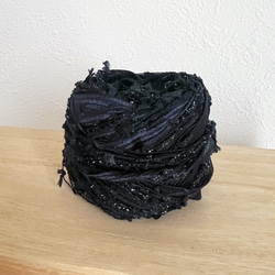 引き揃え毛糸玉*チャコールグレー×スパンコール☆限定1個 毛糸 Decora