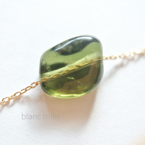 モルダバイト ペンダント ネックレス 18K ペンデュラム 選べる モルダバイト原石 ペンダントトップ チェコ産 K18製