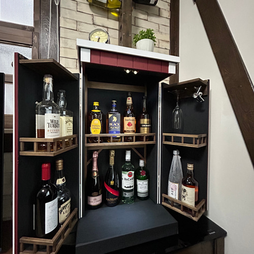 キャビネット 収納棚 お酒収納棚 カントリーキャビネット コレクション