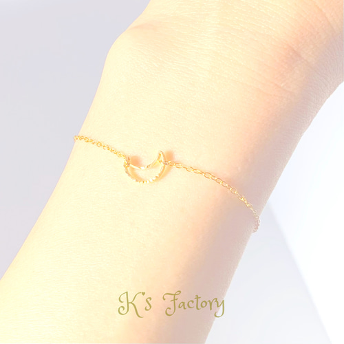 CROSSING STAR & MOON BRACELET(2JU0297)K10 ブレスレット