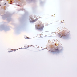 ｟季節限定｠桜の花飾りピアス 9枚目の画像