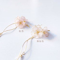 ｟季節限定｠桜の花飾りピアス 12枚目の画像