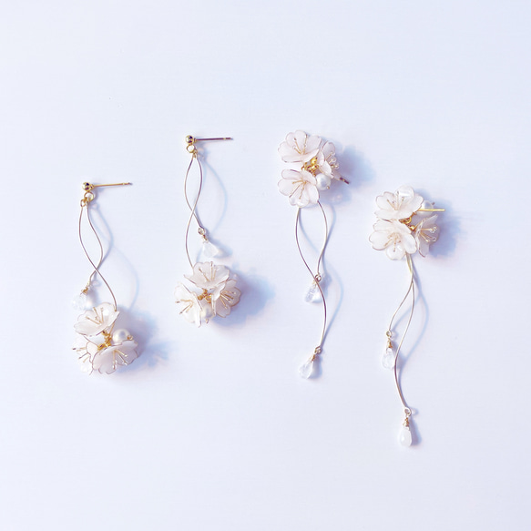 ｟季節限定｠桜の花飾りピアス 10枚目の画像