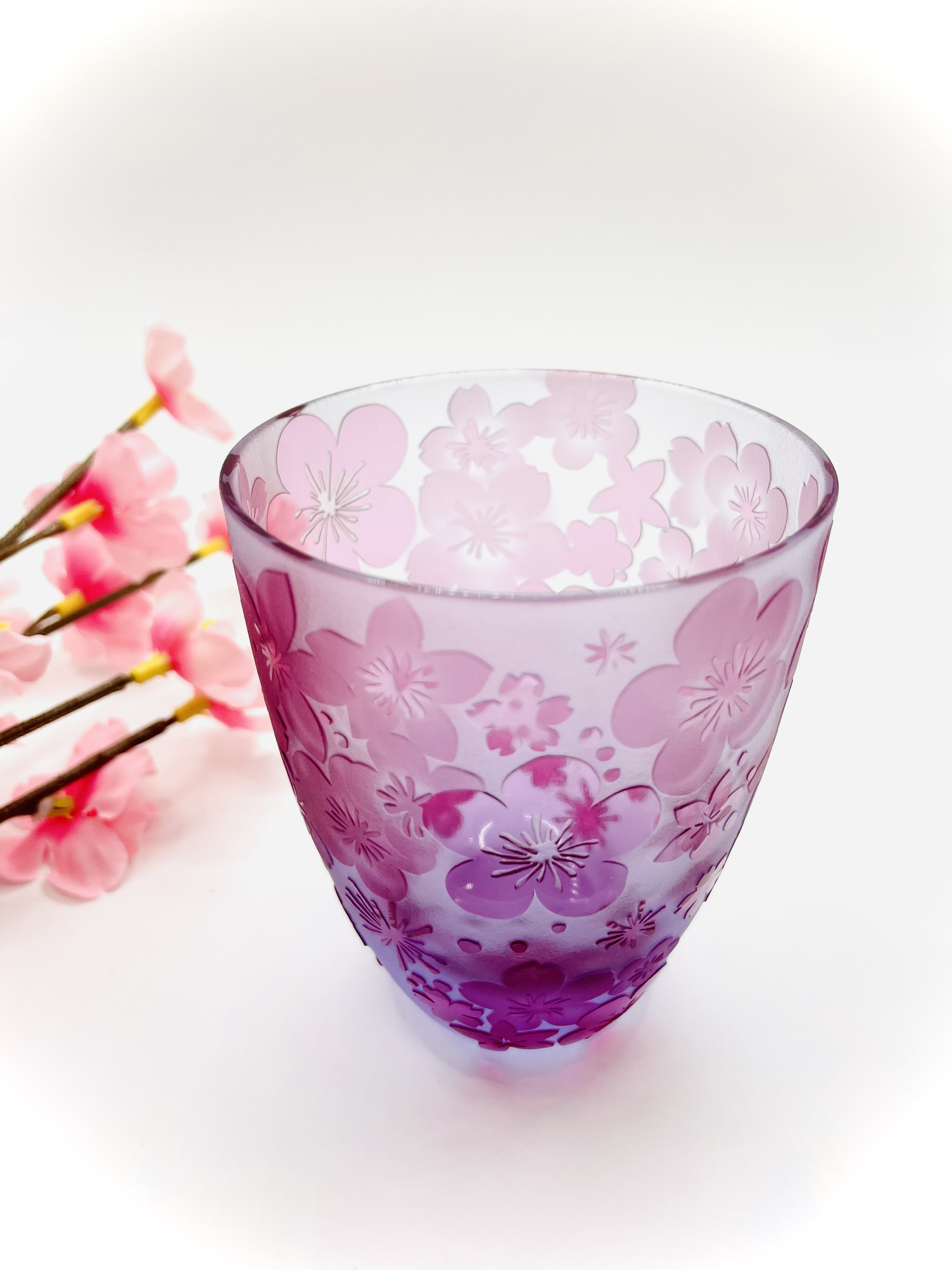桜咲くグラス春を迎えましょうのタンブラーグラス