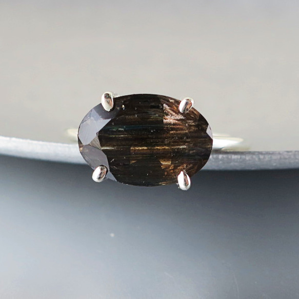 レインボースキャポライト SV925 リング Rainbow scapolite ring 4枚目の画像