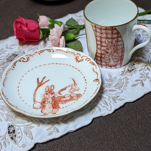 九谷焼作家　理節　赤ずきんフリーカップ 九谷焼作家 理節 赤ずきんフリーカップ