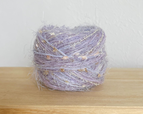 【販売済】毛糸玉リース ★パープル 66de6393bb0e7505b35df941e11cf3