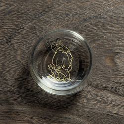 鳥獣戯画の酒器グラスとガラスプレートのちょい呑みセット③ 4枚目の画像