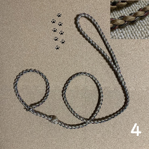 完成品】パラコードスリップリード 装着一瞬！ 首輪一体型