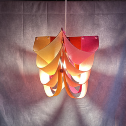 フェルト製ランプシェード ペンダントライト 編み込み カラフル