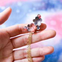 「夕桜」耳飾り　金具選択可 6枚目の画像