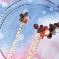 「夕桜」耳飾り　金具選択可 4枚目の画像