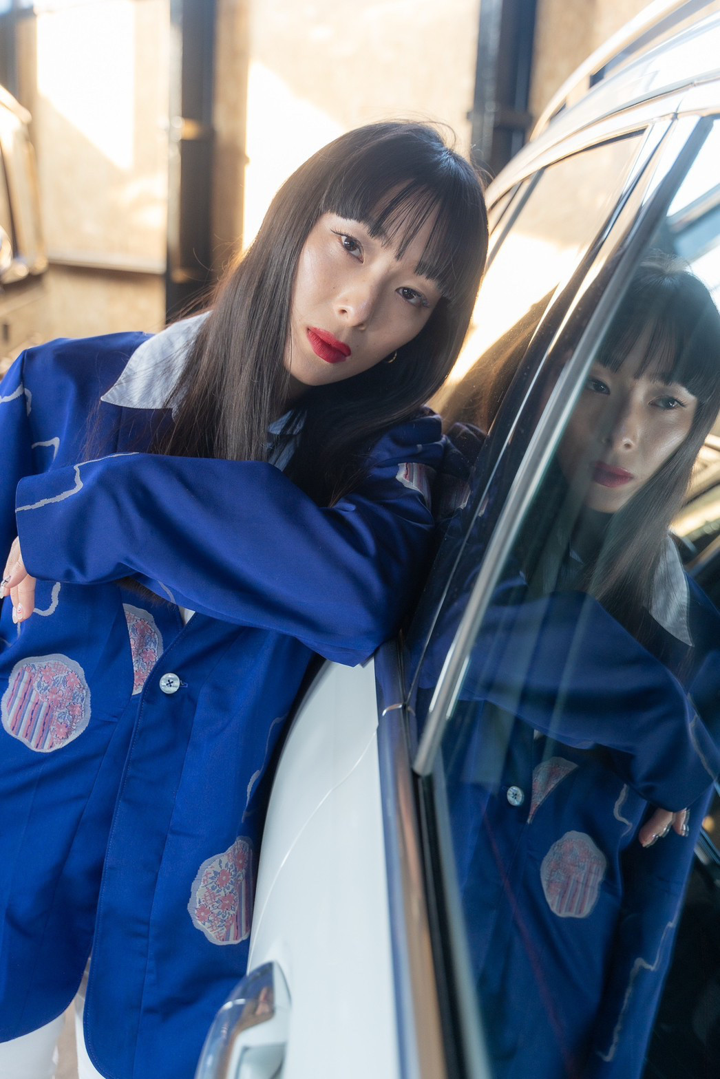 sale大正ロマン銘仙ジャケット   "玄Gen"着物リメイク服 世界に1つ
