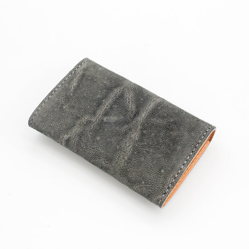 一点限り】象革を使用した名刺入れ 80枚収納 名入れ可 名刺ケース 本革