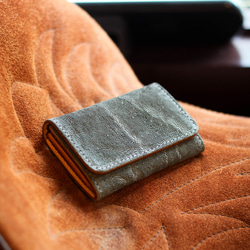 一点限り】象革を使用した名刺入れ 80枚収納 名入れ可 名刺ケース 本革