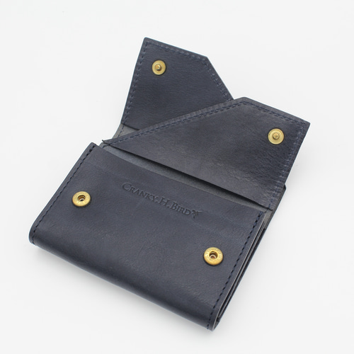 イタリアンレザーの名刺入れ ダブルフラップ 100枚収納 名刺ケース 本