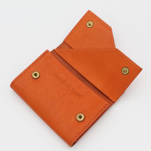 イタリアンレザーの名刺入れ ダブルフラップ 100枚収納 名刺ケース 本