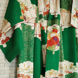 受注製作 着物ドレスボレロ付きセット''美Beauty" 世界に1点 着物ワンピース 12枚目の画像