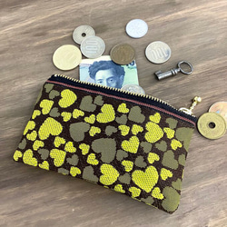 畳縁　硬幣錢包　名片夾　日式　心形圖案　巧克力香蕉　東方的 第1張的照片