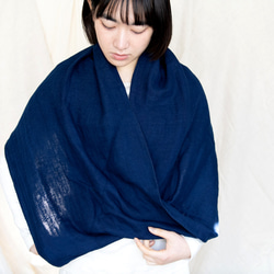 [Aizome] 有機棉三層紗布圍脖 第1張的照片