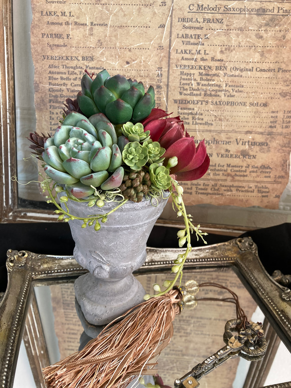 フェイク多肉植物のアレンジメント 多肉植物 a_c_fleurs_j 通販 