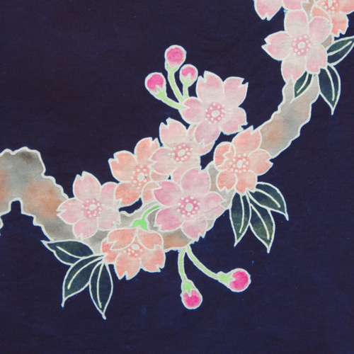 sashiko×丸に九曜家紋、古布藍筒描木綿円形ベスト＆ストール sashiko×丸に九曜家紋、古布藍筒描木綿円形ベスト＆ストール